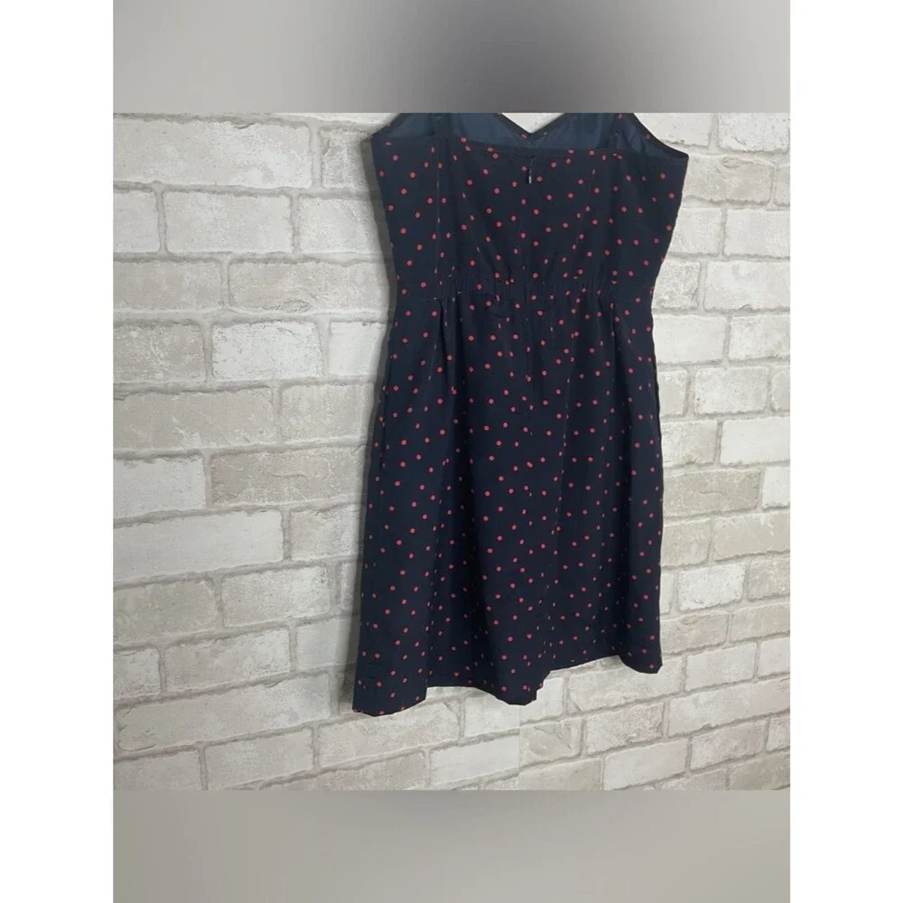J. Crew Navy Red Polka Dot Mini Dress Size 0